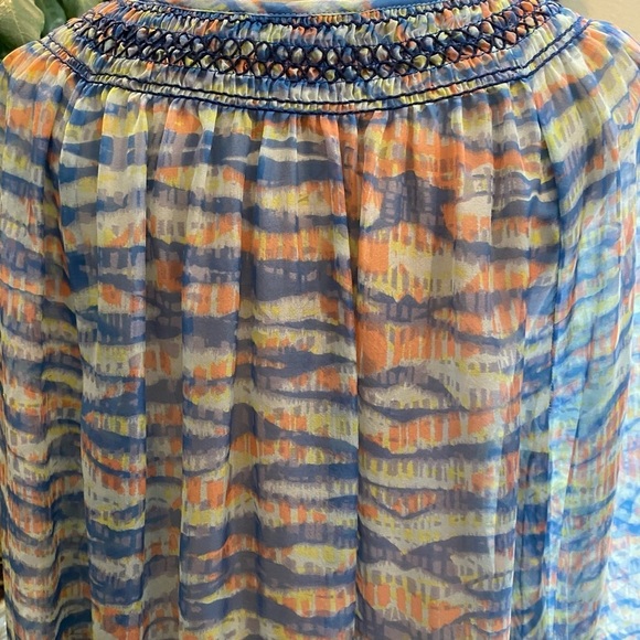 Revolve Gypsy 05 swirl print silk sheer tunic - Picture 9 of 12